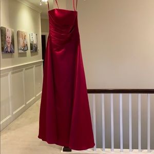 Strapless red ballgown